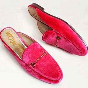 Size 6.5 - NEW SAM EDELMAN Linnie Bit Mule In Pink Topaz Velvet